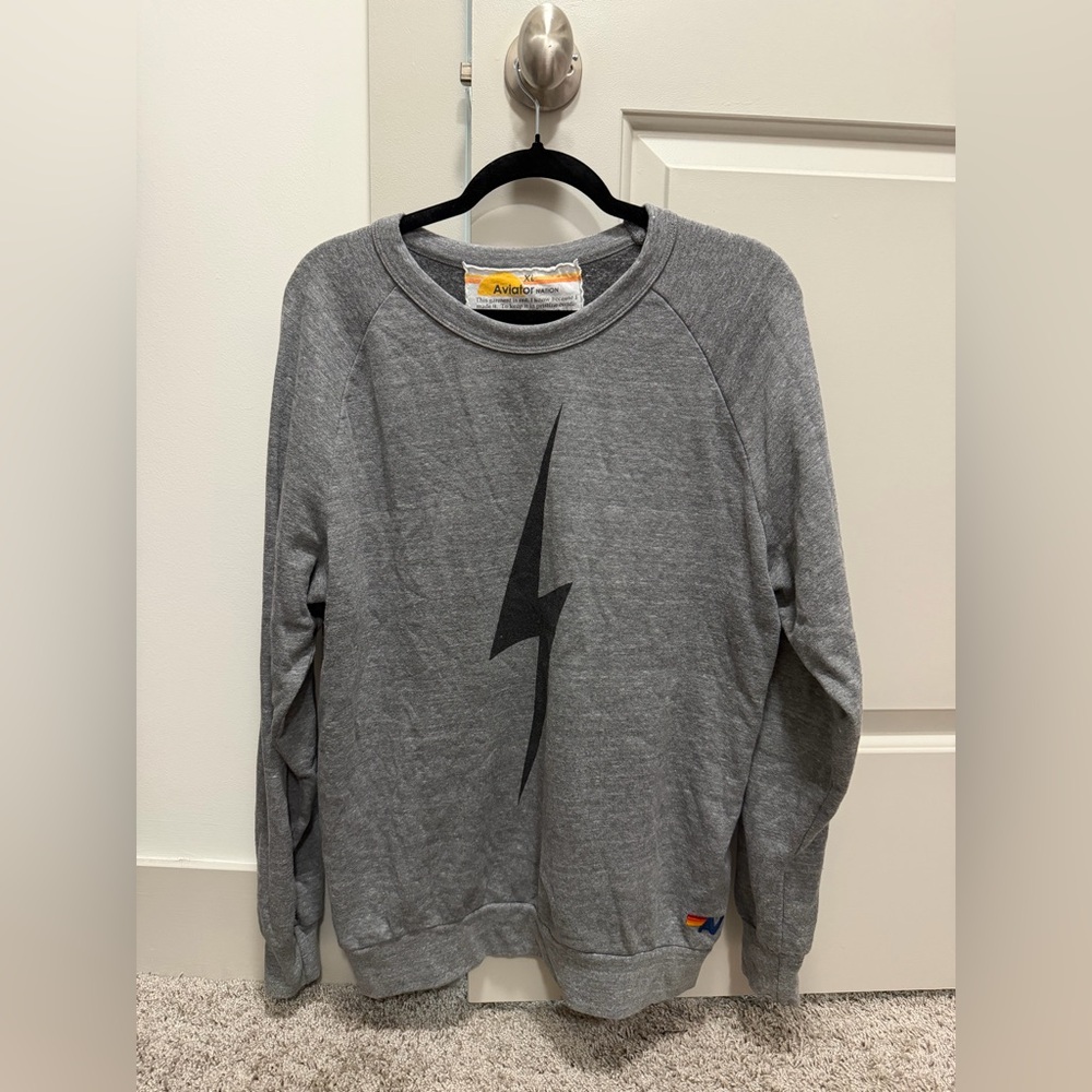 Aviator Nation X-Large Grey Bolt Sweatshirt. 💕⚡️